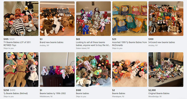 Facebook-Marketplace-sell-Beanie-Babies