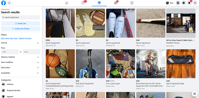 Facebook-Marketplace-sports-equipment