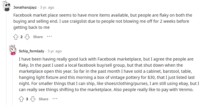 Facebook Marketplace vs Craigslist