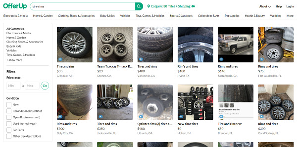 OfferUp used rims for sale