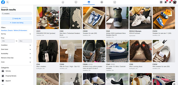 Sell Sneakers Facebook Marketplace