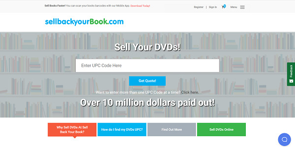 SellBackYourBook sell DVDs