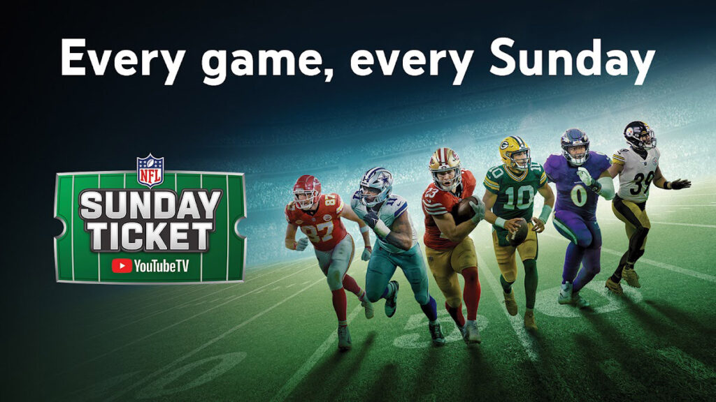 promotional image for NFL Sunday Ticket on YouTube TV
