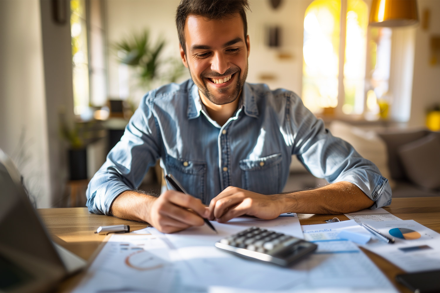 photo of a man using the pay-yourself-first budgeting method