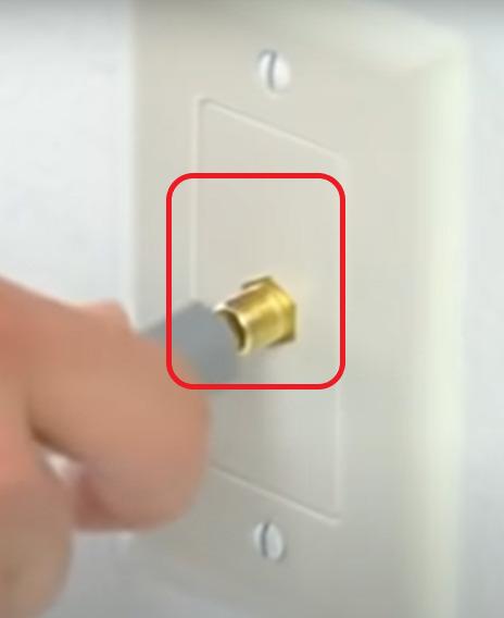 Connect cable into wall outlet