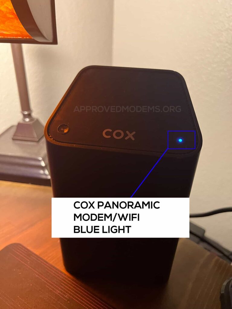 Cox Panoramic WiFi Blue Light
