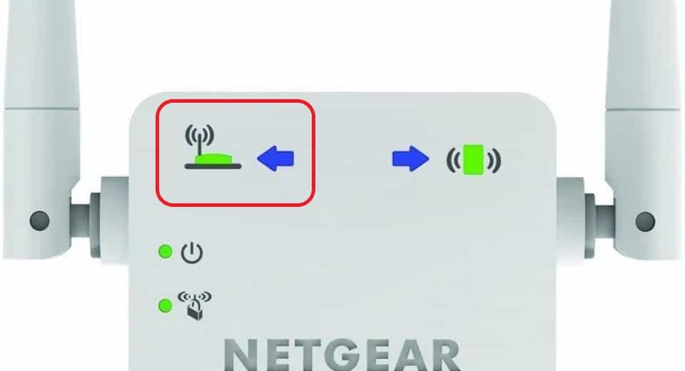 Ensure the highlighted LED is solid green to have best position of extender