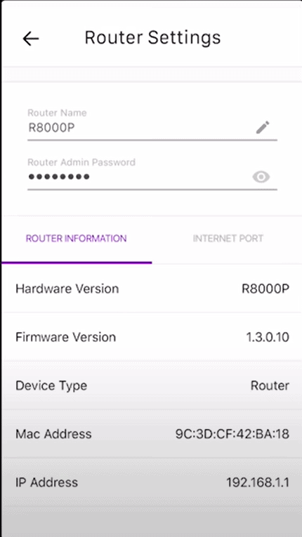 Head to router settings