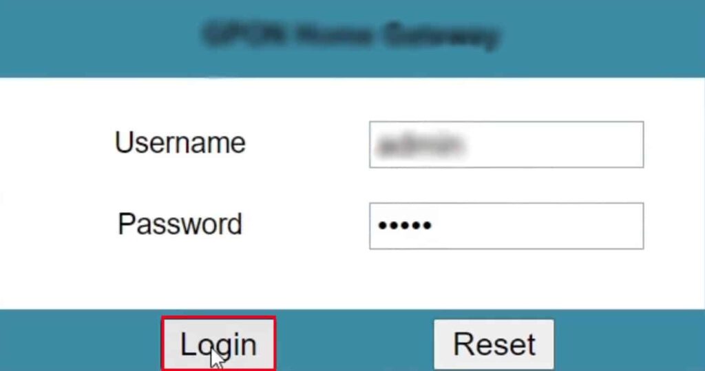 Login router's settings
