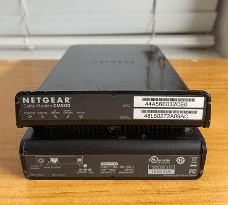 Netgear CM500 Label