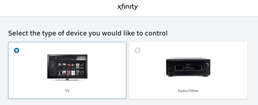 Select the device as a TV