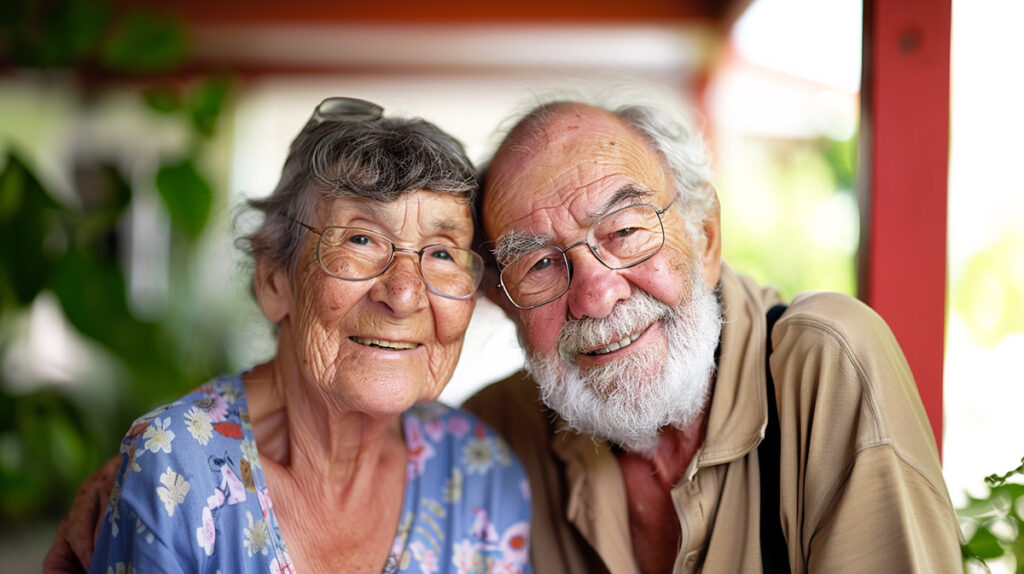 photo of a happy elderly couple