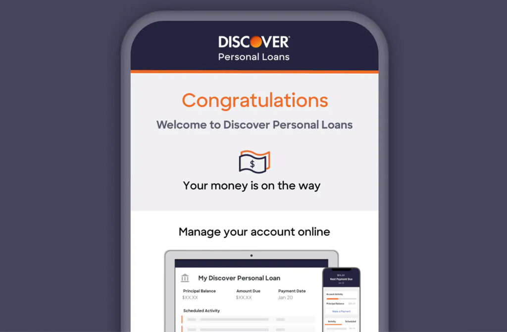 screenshot of Discover Personal Loan app