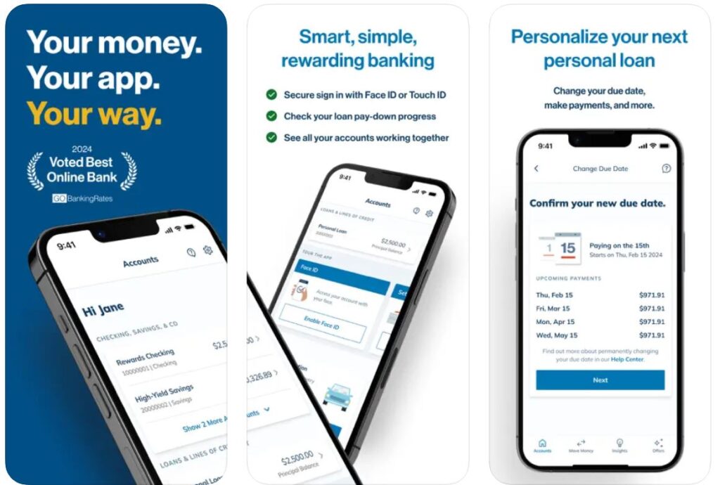 screenshots of the LendingClub app