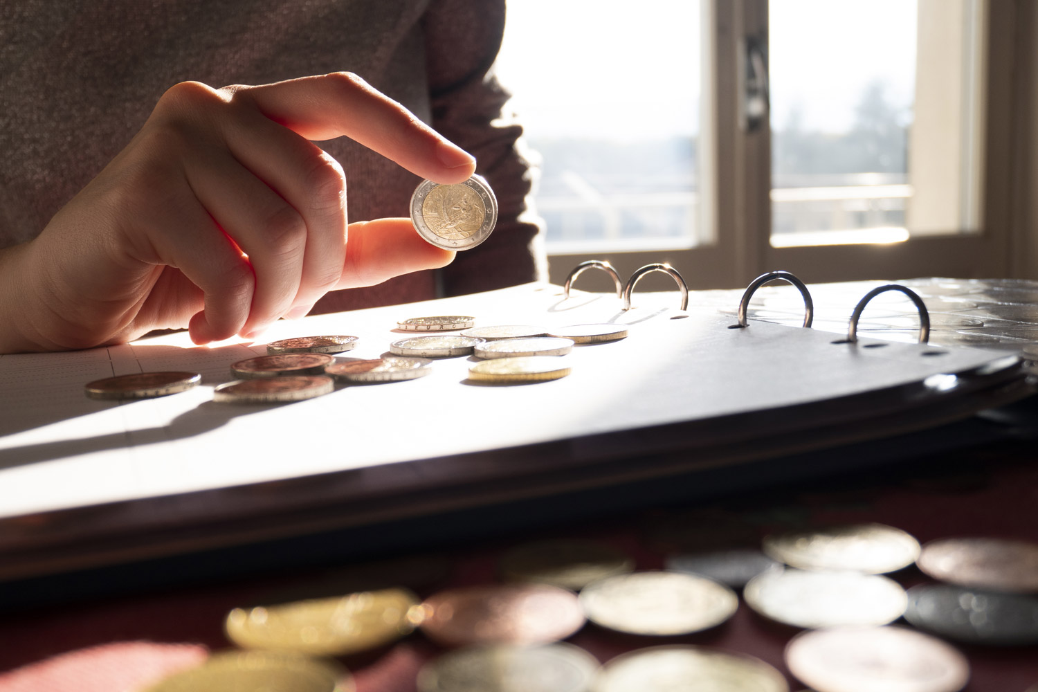 photo of a coin collector