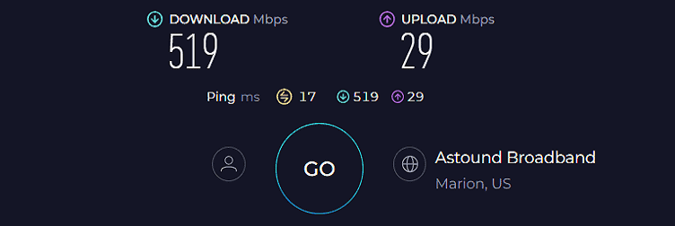 ExpressVPN Aircove Speed Test