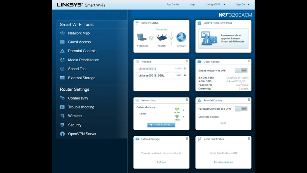 Linksys WRT3200ACM Security Features