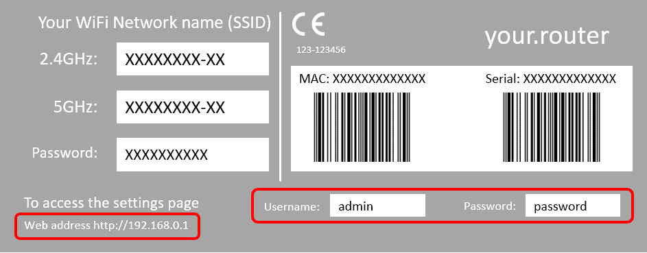 Login with the default credential to change your Wifi name