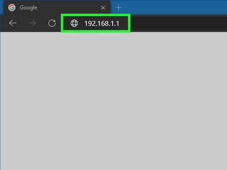 Open any browser and type 192.168.1.1 in the search bar