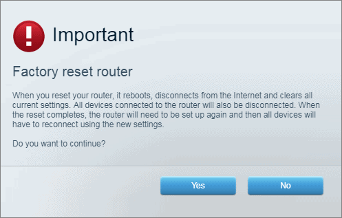 Restart Linksys Router