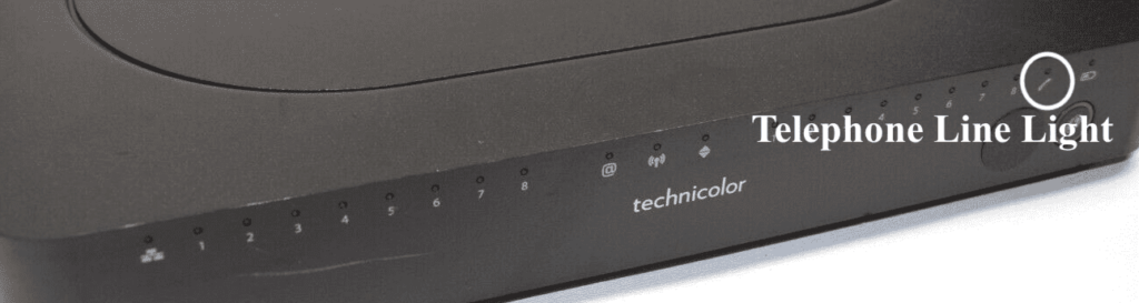 Telephone Line Light on Comcast Business Modem or Router