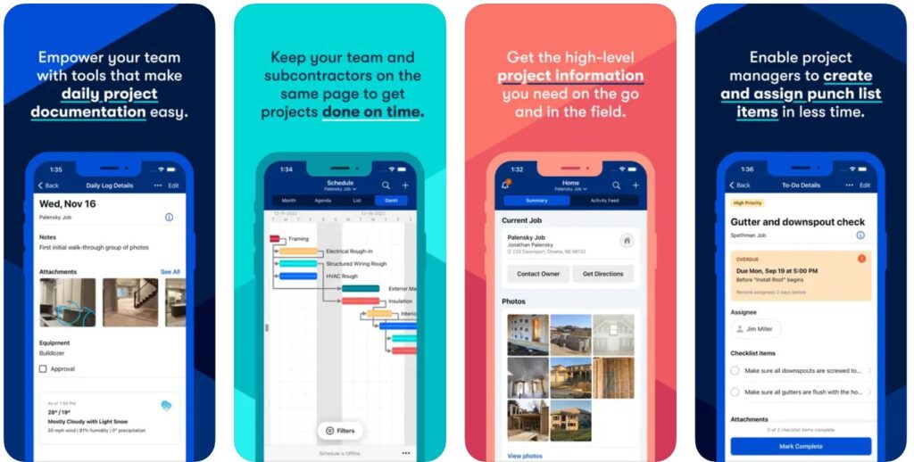 Buildertrend app screenshots