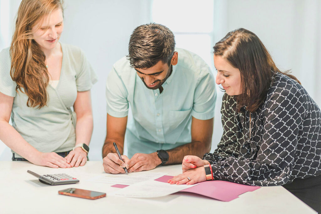 photo of a homeowner negotiating the sale of their home