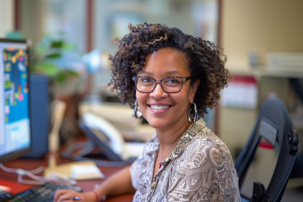 photo of a smiling woman with a loan from Possible Finance