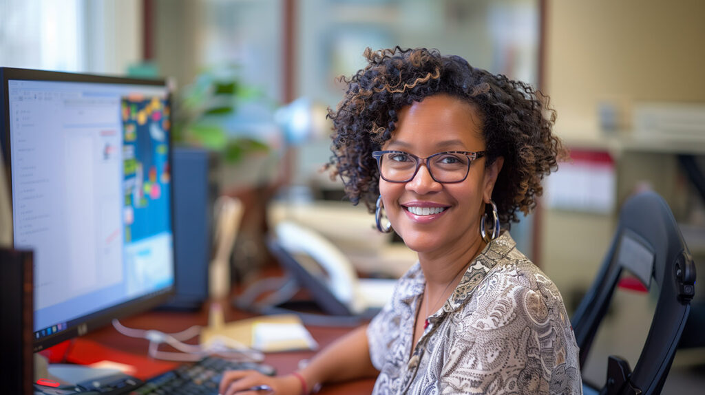 photo of a smiling woman with a loan from Possible Finance