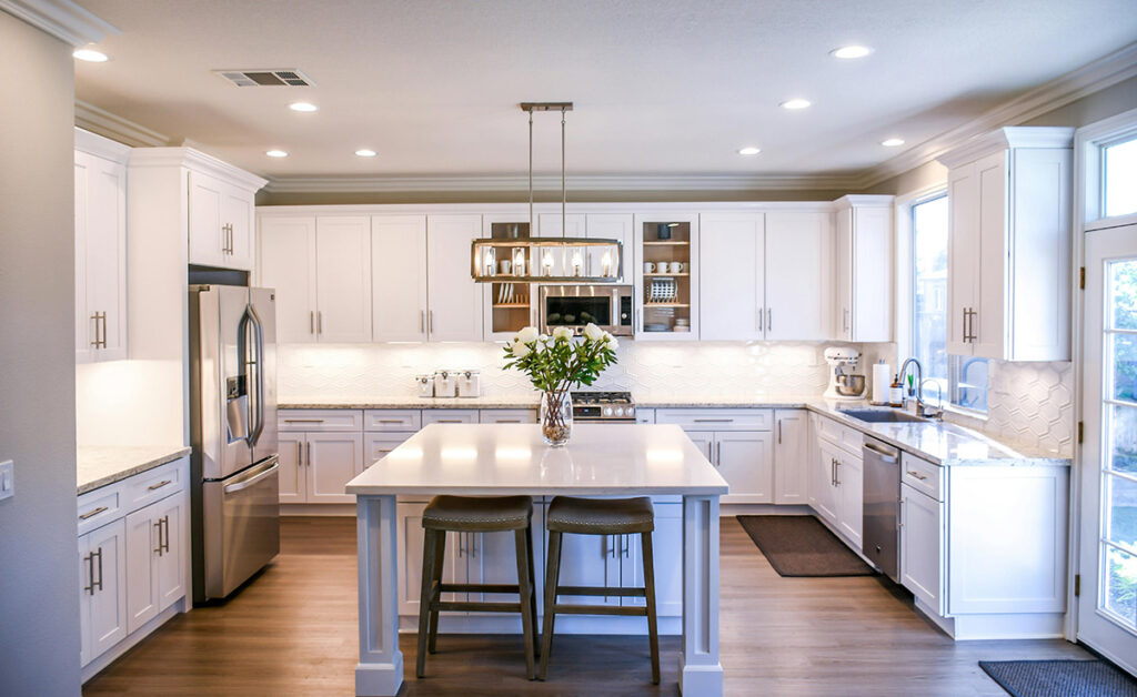 photo of a house interior staged to sell