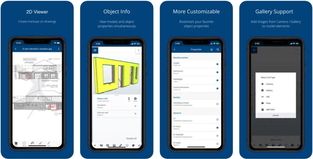 Trimble Connect app screenshots