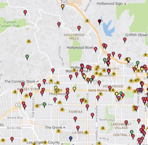 map of sex offenders provided by Family Watchdog