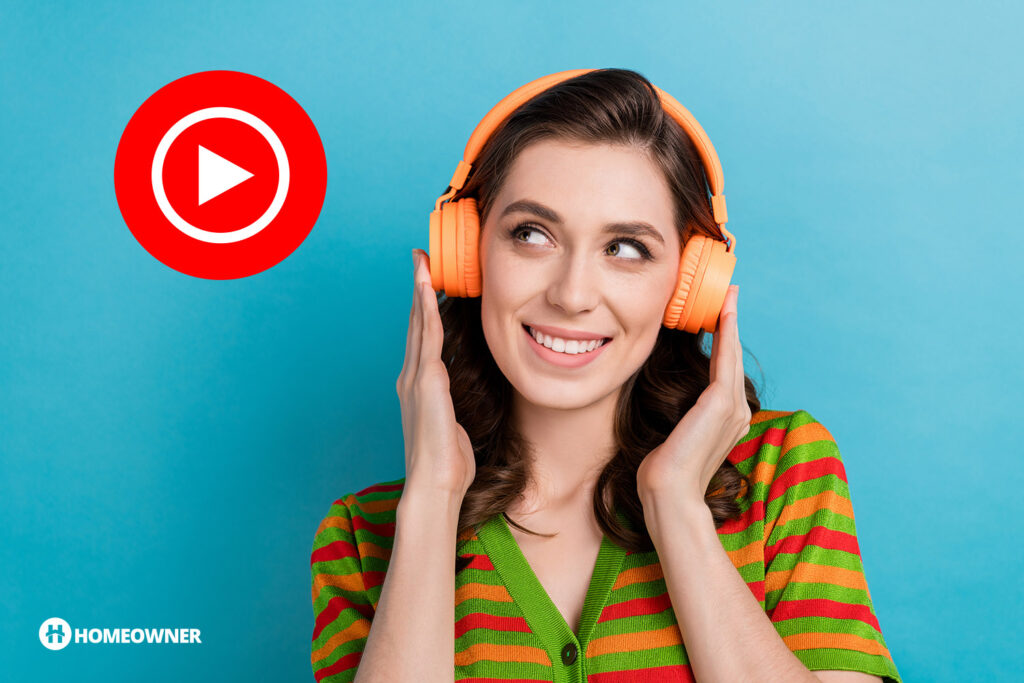 promotional photo of a woman listening to YouTube Music