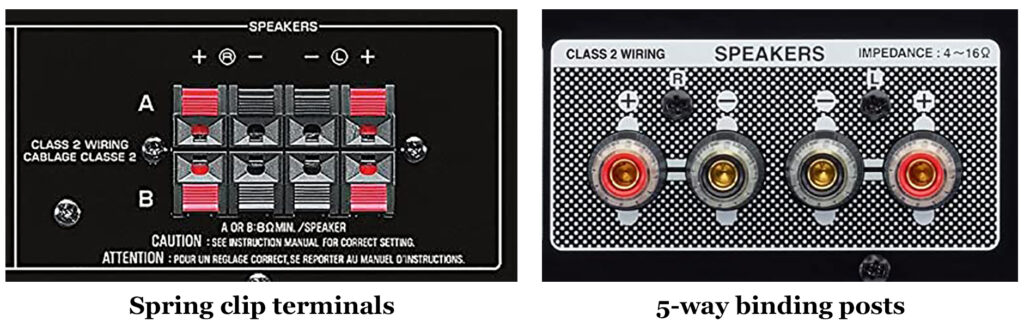 spring-clip speaker terminals