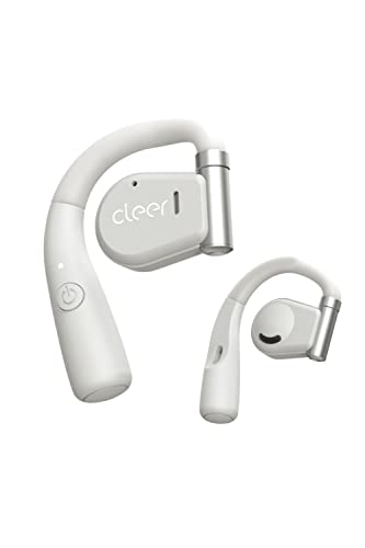 Cleer Audio ARC Open-Ear True Wireless Headphones with Touch Controls, Long-Lasting Battery Life, Touch Control, and Powerful Audio for Music, Podcasts, and More (Light Grey)