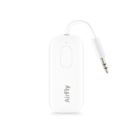 Twelve South AirFly Pro Bluetooth Wireless Audio Transmitter/ Receiver for up to 2 AirPods /Wireless Headphones; Use with any 3.5 mm Jack on Airplanes, Gym Equipment, TVs, iPad/Tablets and Auto