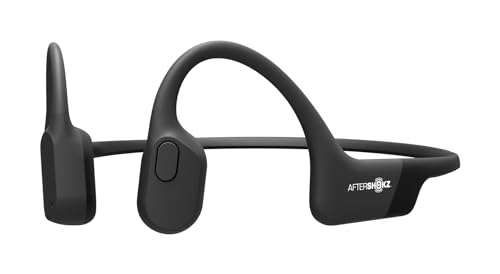 Aftershokz Aeropex (Rebranded as Shokz OpenRun) - Open-Ear Bluetooth Bone Conduction Sport Headphones - Sweat Resistant Wireless Earphones for Workouts and Running - Built-in Mic