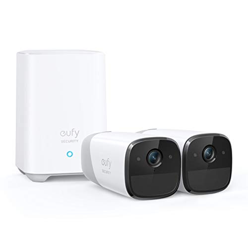 eufy Security eufyCam 2 Wireless Home Security Camera System, 365-Day Battery Life, HomeKit Compatibility, HD 1080p, IP67 Weatherproof, Night Vision, 2-Cam Kit, No Monthly Fee