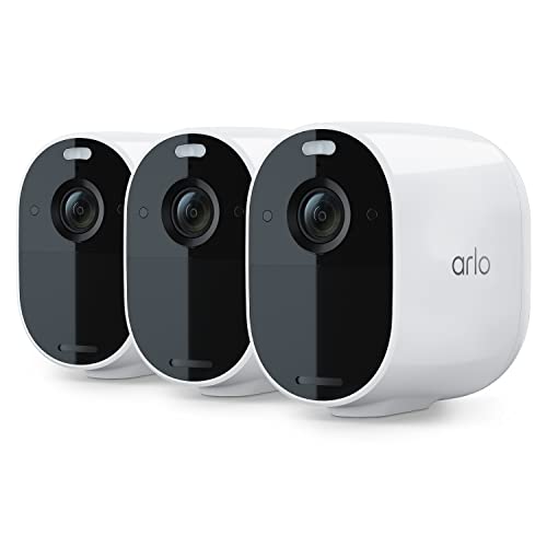 Arlo Essential Spotlight Camera - 3 Pack - Wireless Security, 1080p Video, Color Night Vision, 2 Way Audio, Wire-Free, Direct to WiFi No Hub Needed, Works with Alexa,Motion Sensor, White - VMC2330