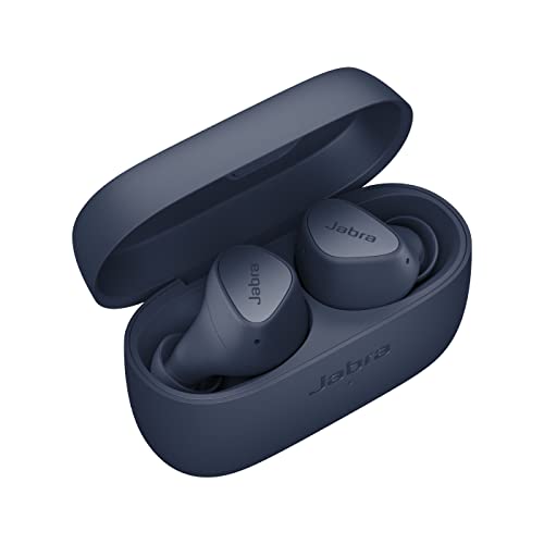 Jabra Elite 3 in Ear Wireless Bluetooth Earbuds – Noise Isolating True Wireless Buds with 4 Built-in Microphones for Clear Calls, Rich Bass, Customizable Sound, and Mono Mode - Navy