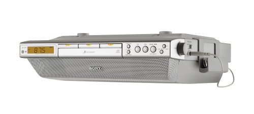 Sony ICF-CDK70 Under Cabinet Kitchen Clock Radio with CD-Changer (Discontinued by Manufacturer)