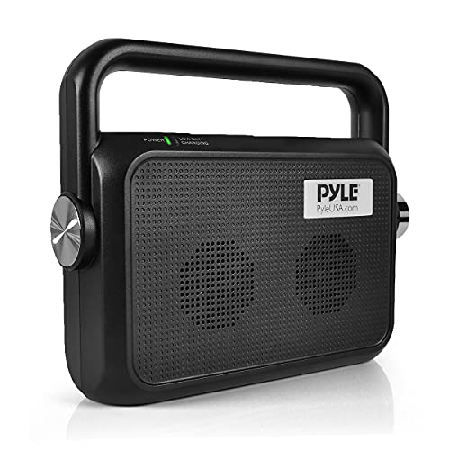 Pyle Wireless Portable Speaker Soundbox - 2.4ghz Full Range Stereo Sound Digital TV MP3 iPod Analog Cable w/ Headset Jack Voice Enhancing Audio Hearing Assistance - PTVSP18BK