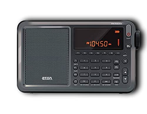 Eton - Elite Executive AM/FM/Aircraft Band/SSB/Shortwave Radio, Data System (RDS), 700 Presets, Single Side, Clock and Sleep Timer, Longwave, Commitment to Preparedness