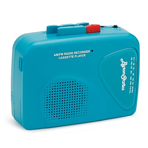 ByronStatics Portable Cassette Players,Recorders,FM AM Radio,Walkman,Tape Player,Built in Mic,External Speakers,Manual Record,VAS Automatic Stop System,2AA Battery Or USB Power Supply,Headphone Teal