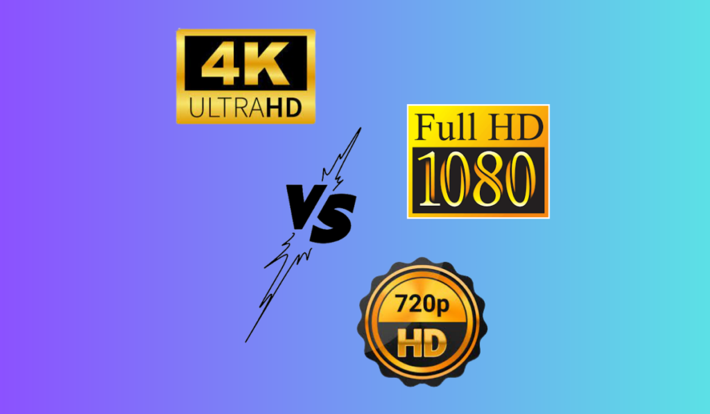 4k vs FHD vs 720p compared vs