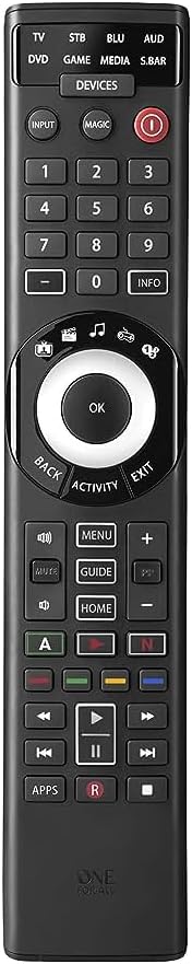 One For All Smart Control 8 Universal Remote Control - Free Setup App -Learning Feature