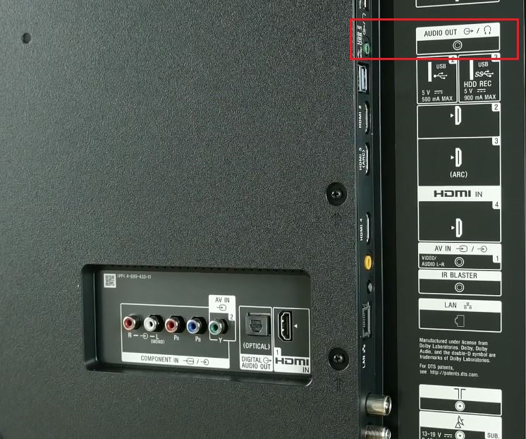 Audio output port