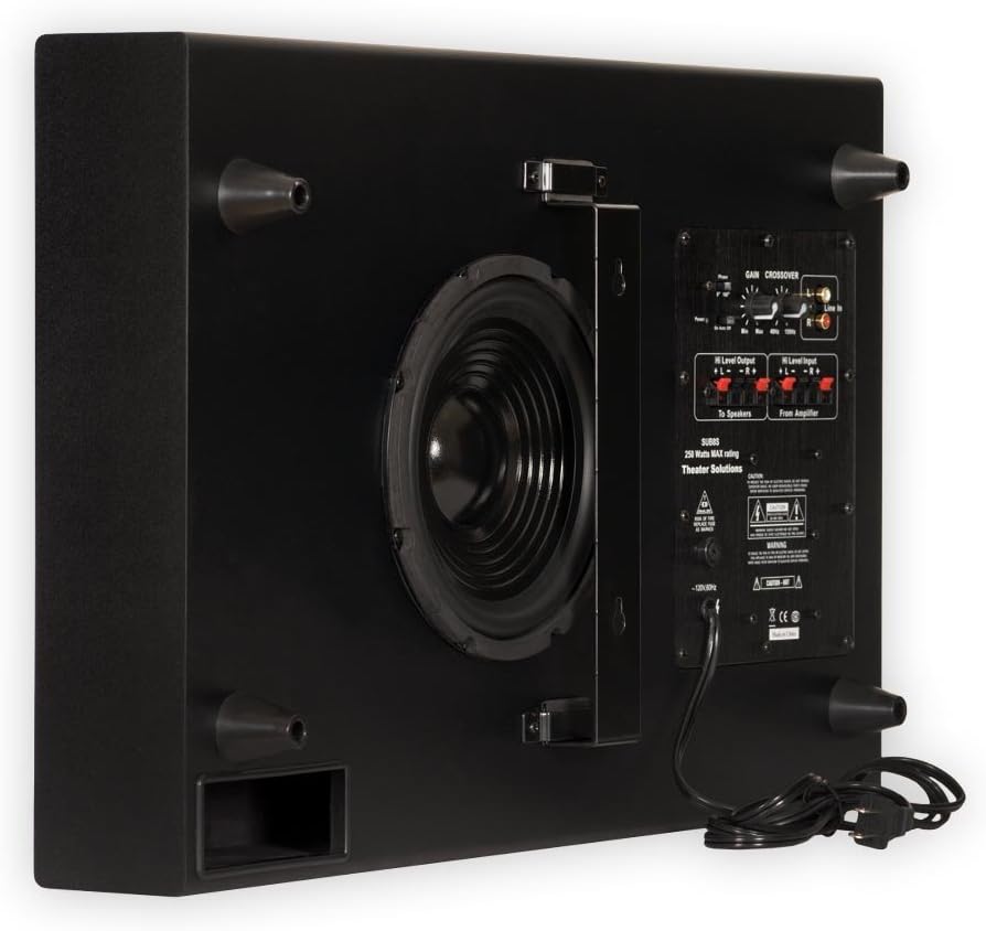 Theater Solutions Slim Powered Active Subwoofer