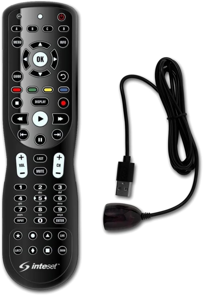 4-in-1 Universal Backlit Remote & IReTV IR Receiver Combo. for Streamers Without an IR Receiver Built in