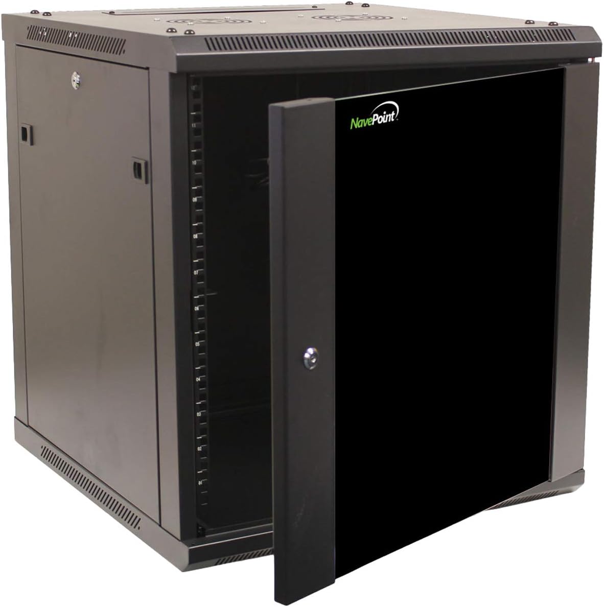 NavePoint 12U Server Cabinet Wall Mount Rack Enclosure